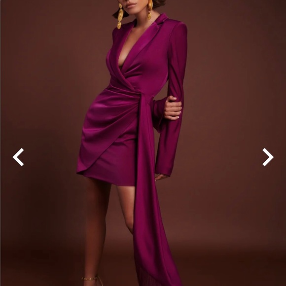 open lace back dress LAVISH ALICE NYLA EMBELLISHED BLAZER MINI DRESS IN POWER PINK  Arelia's  Dream